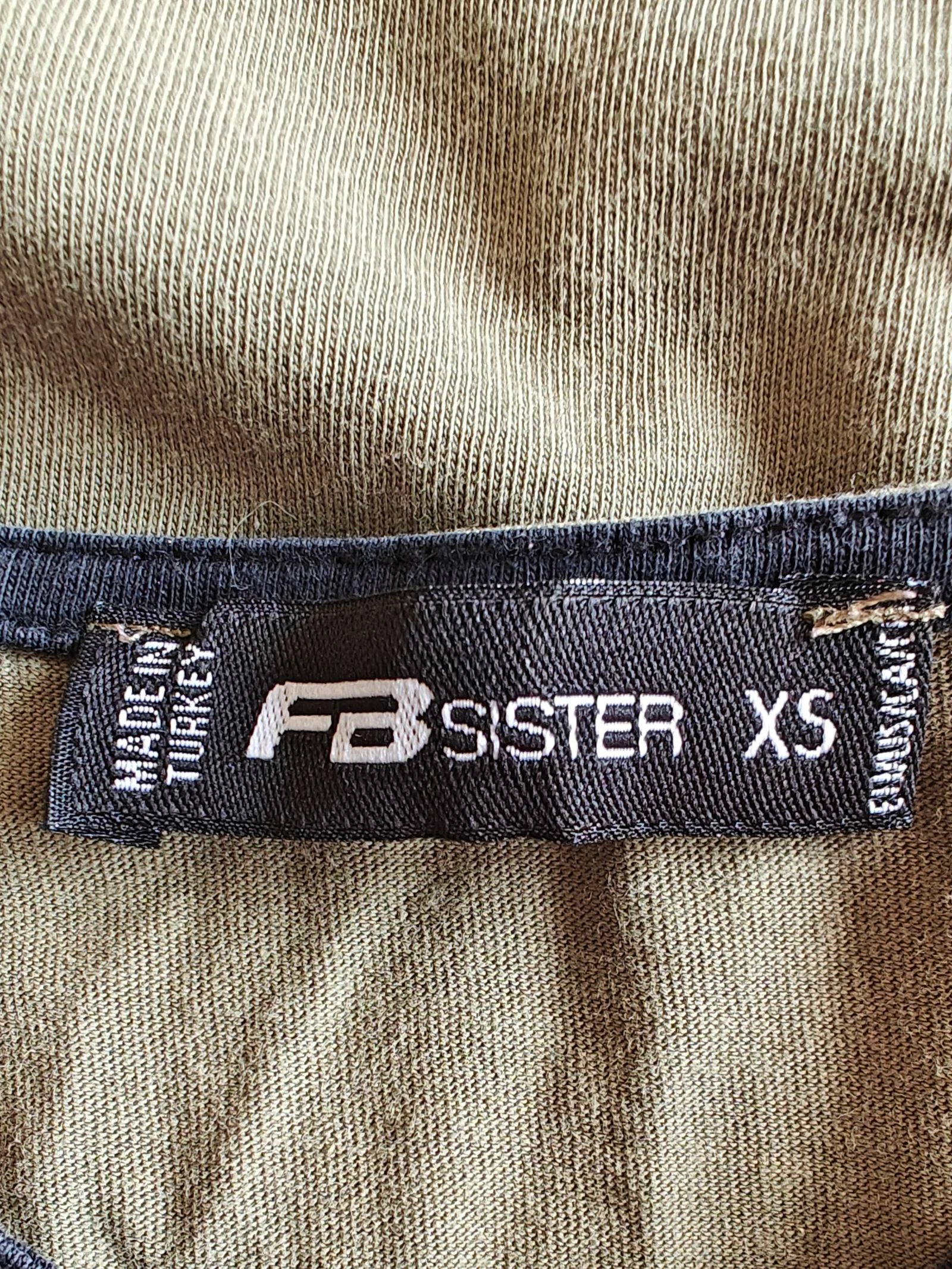 FB Sister verde-oliva camisa com fecho de cadarço. – photo 2